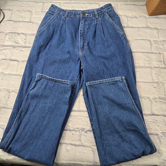 Vintage Jean de Paree Women's Jeans Pleated size 11/12 High Waist Straight Leg - Picture 9 of 14